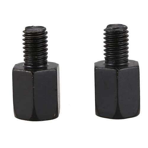 12 Motorcycle Mirror Adapters, Converts 8mm to 10mm, Black 1
