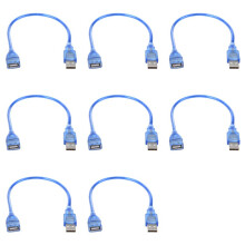 8X Cabo de Extensão Curto USB 2.0 um Fêmea para Macho