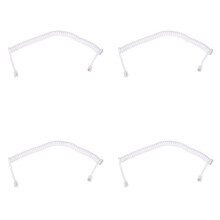 4st 1,5 M 4,9 Ft Wit Rekbaar RJ9 4P4C Handset-Telefoonspiraalkabelsnoer