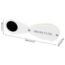 2Stück 35-Fache Juwelierlupe, Faltbare Taschenbrille, Schmuck-Chelseas-Filter, Filter, Juwelierlupe, Jadelite-Filter