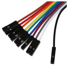40 Stuks 20CM Vrouw Naar Vrouw 1 Pin Plug Jumper Kabel Draden Veelkleurig
