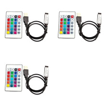 3X RGB Controller DC5V USB 5V 24 Keys RF Remote Wireless Controller för COB SMD 3528 5050 RGB Tape Lights