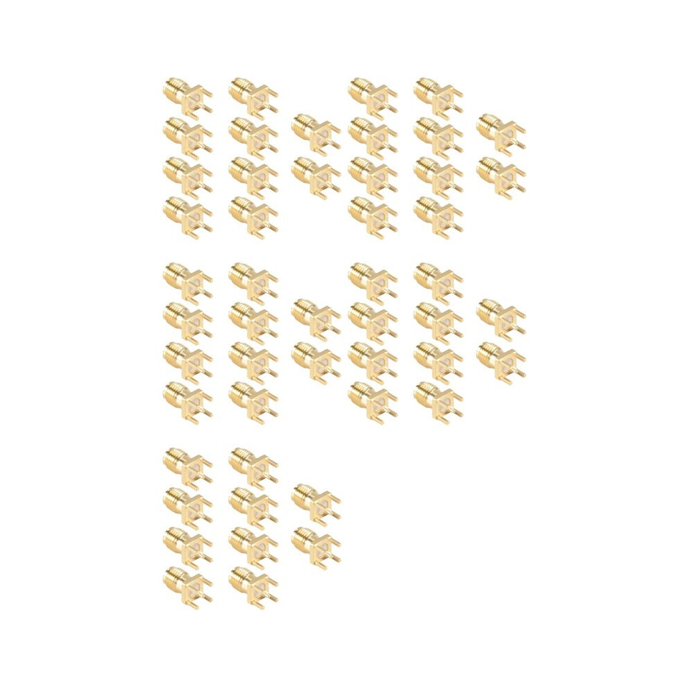 50X Sma Female Jack Solder Pcb Mount Straight Rf Connector Gold 6031188083466
