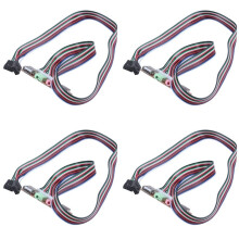 4X PC Port USB D'Ordinateur Casque Audio Microphone Cable Soutien Du Panneau Avant