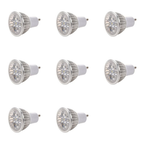 8X 4 LED GU10 Light Bulb 4W Cold White 85-265V