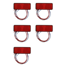 5X LED-Reflector Rood Achterrem Stopmarkering Lichte Vrachtwagen Aanhanger SUV Motorfiets