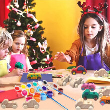 90 Pack DIY Wood Car Toys Unfinished Wooden Cars to Paint Wooden Cars for Home Activities Projects Family