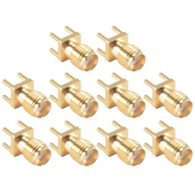 50x SMA Female Jack Solder PCB Mount Straight RF Connector Gold