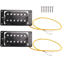 16 Stueck Elektrische Gitarre Schwarzer Tonabnehmer + Rahmen Schrauber