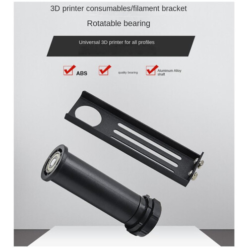 2X 3D Printer Filament Holder Spool Support Compatible ABS/PLA /PETG/TPU 3D Printer Material Rolls Can Rotate Fixed 2