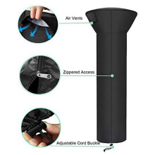 2X Patio Heater Covers with Zipper and Air Vent,Waterproof,Wind-Resistant,UV-Resistant,Snow-Resistant 221X85X48CM