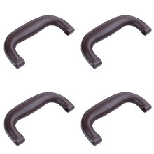4X Brown Leather Guitar Musical Instrument Box Luggage Toolbox Trolley Case Handle