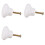 3pcs Ceramic Door Round Handles Kitchen Cabinet Cupboard Wardrobe Pull Knobs White S 1