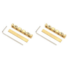 2X Electric Guitar Brass Nut 42mm Height Adjustable Brass Roller Nut Guitar Nut 6 String Electric Guitar