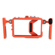 Dual-Hand Phone Cage Extension Frame Accessory Stabilizer Universal Vlog Phone Stand Vlogging Orange