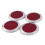 40 Pezzi Plastica Rosso Autoadesivo Riflettente Rotondo Automobile  Automobile 4
