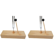 2X 256-Hz-Stimmgabel mit Resonanzkasten Aus Holz. Akustische Wissenschaftliche Werkzeuge für Klangtherapie, Yoga, Meditation und Entspannung.