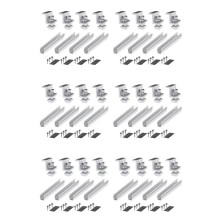 24X Solar Panel Mount Bracket Photovoltaic Panel Rail Solar Panel Mount Fastening Module with Mid 30mm