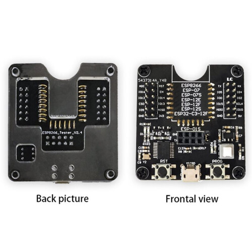 2X ESP8266 Test Rack Module Programmer Support ESP-01 01S 12 ESP32-C3-12F Multi-Function Portable Module