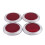 40 Pcs Auto Car Plastic Round Reflective Reflector Sticker Red 3