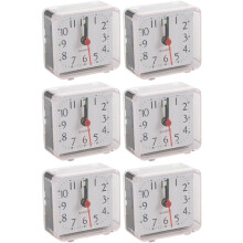 6PCS Portable Cute  Cartoon Multi-Function Table Clocks(White)