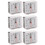 6PCS Portable Cute  Cartoon Multi-Function Table Clocks(White) 1