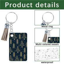 320 Pcs Metal Sublimation Keychain Blanks Bulk Set with Rectangle Sublimation Blanks Tassels Keychai for DIY