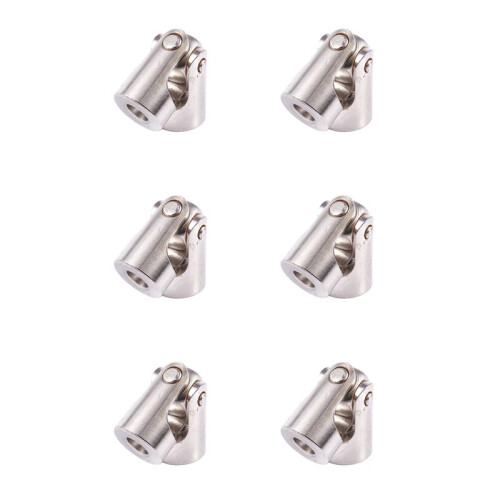 6X RC Model Ship Rotatable  Universal Joint Joint Connection 4mm to 3mm 1