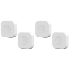 4 Tuya ZigBee-Tasten--Home-Szenenschalter, Multi-Szenen-Verknüpfung, Kabellose Fernbedienung, Intelligent mit Zigbee-Gateway
