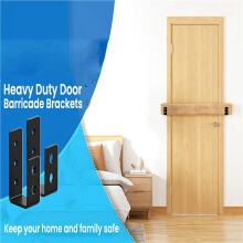 4 Pieces 2Inch X 4Inch Door Barrier Clips Heavy Duty Open Rod Bracket U Shape Bracket for Barn Shed Garage Gate