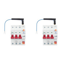 2X Tuya WiFi RS485 3P + N MCB Disjoncteur Prépayé Compteur Minuterie Interrupteur Tension Courant Protecteur Commande Vocale 63A Réglable