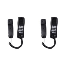 2X Wandtelefon, Kabelgebundenes Telefon, Festnetztelefon, Telefon zu Hause, Kleine Nebenstelle, Kleine Nebenstelle zum Auflegen,