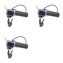3X 36V Electric Scooter Throttle Grip with Key Lock Power Indicator for Electric Bikes Motorcycles