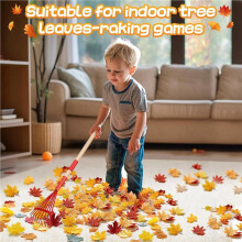 4X Children'S Rake with Hardwood Handle and Cute Rake for Children, Garden Tool for Children over 3 Years Old Red
