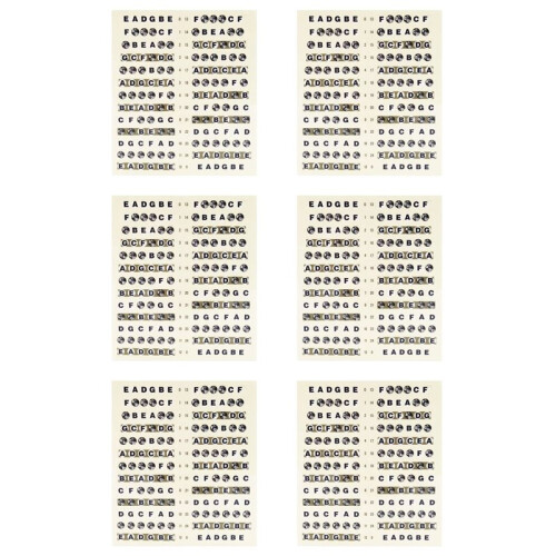 6X Guitar Fretboard Note Decals Fingerboard Frets Map Sticker for Beginner Learner Practice Fit 6 Strings(Guitar-Black)