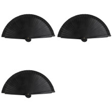 3X A-Plain Pure Wood Folding Fan Modern Classical Dance Performances Hand Fan Art Home Ornaments