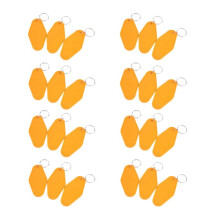 72 Pcs Vintage Motel Keychain DIY Blank Hotel Keychains Heat Transfer Blank Keychains Bulk Sublimation (Orange)