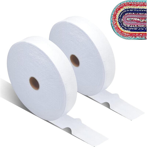 Tecido Quilting JellyRoll, Rolos de Lã de Mistura de Algodão de 2 1/2 Polegadas para Tapetes, Carteiras (4 Rolos) (2 1/2 Polegadas X 70 Jardas) 1
