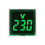4X Digital Voltmeter Square AC220V Square Voltage Tester with LED Display and Indicator Light EU Plug Green 3