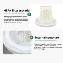 20 Filtres Pliés HEPA Modèle LY002XL Pièces de Rechange pour Aspirateurs à Main Filtration Améliorée