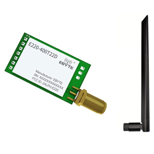 2X EBYTE E220-400T22D LoRa LLCC68 Wireless Module 22dBm Long Range 5km SMA-K UART RSSI Transmitter Receiver 433MHz 1