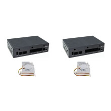 2X for Banana Pi R4 Aluminum Case Metal Shell for Banana Pi BPI-R4 Development Board Accessories,with Fan