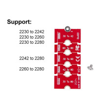 5X M.2 NGFF NVME SSD-Uitbreidingsbeugel Overdracht 2230 2242 2260 2280 Lengte Verlengadapterbeugel Kaartplaat Wijziging Lang