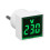 3X Digital Voltmeter Square AC220V Square Voltage Tester with LED Display and Indicator Light EU Plug Green 4