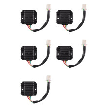 5X Motorcycle Voltage Regulator 4 Wires 4 Pins 12 Voltage Regulator Rectifier for 50-250CC Motorcycle (Black)
