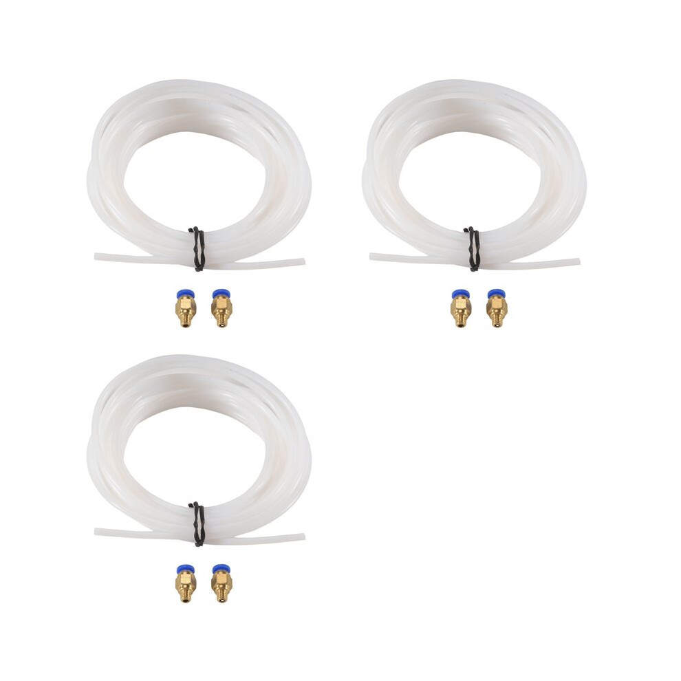 3Pcs 5 Meters Ptfe Ptfe Bowden Tube With 2Pcs Pc4-M6 Fitting For 1.75Mm Filament 3D Printer Bowden Hotend 6033127283517