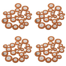 100 Pcs Professional Leather Tenor Saxophone Pads Orange Sax Pads Replacement Woodwind Musical Instruments Parts
