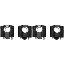 2 Pair Cnc 22Mm 28Mm Handlebar Risers Adapter for 7/8 Inch 1-1/8 Pit Dirt Motorbike for Black