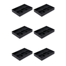 6X 4 Organisateur de Tiroir de Bureau pour Fente, Organisateur de Rangement pour Tiroir en Cuir D'Unité Centrale Diviseur Fournitures Collection et