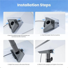 5X para Adaptador de Tubo Starlink , Kit de Montagem de Adaptador de Montagem em Poste, para Acessórios de Montagem de Telhado Starlink